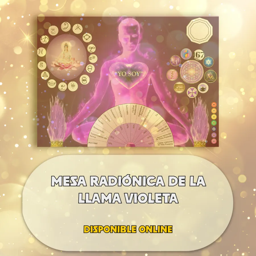 MESA RADIÓNICA DE LA LLAMA VIOLETA + REIKI LLAMA VIOLETA