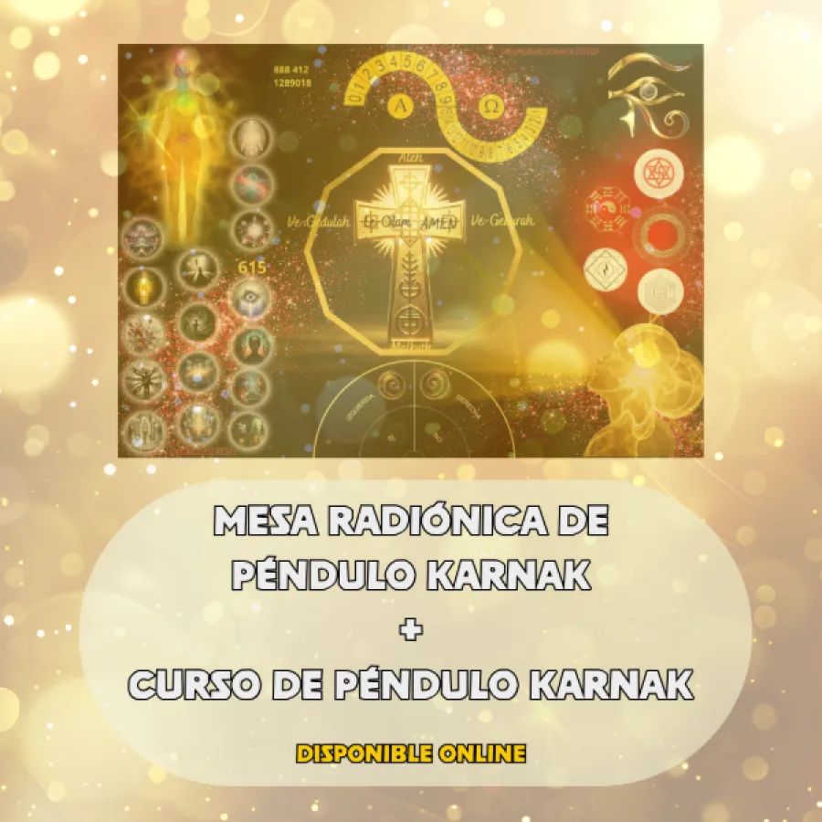 MESA RADIÓNICA DE PENDULO KARNAK + CURSO DE PENDULO KARNAK