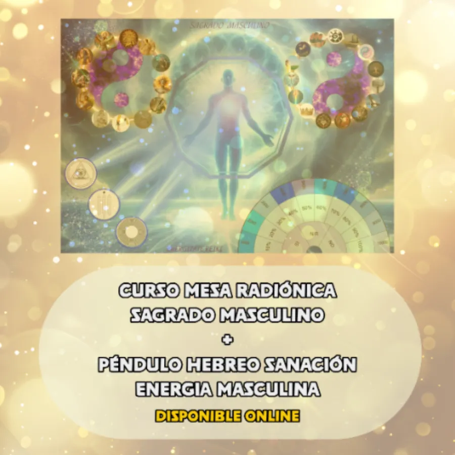 Mesa Radiónica Sagrado Masculino + Péndulo Hebreo 