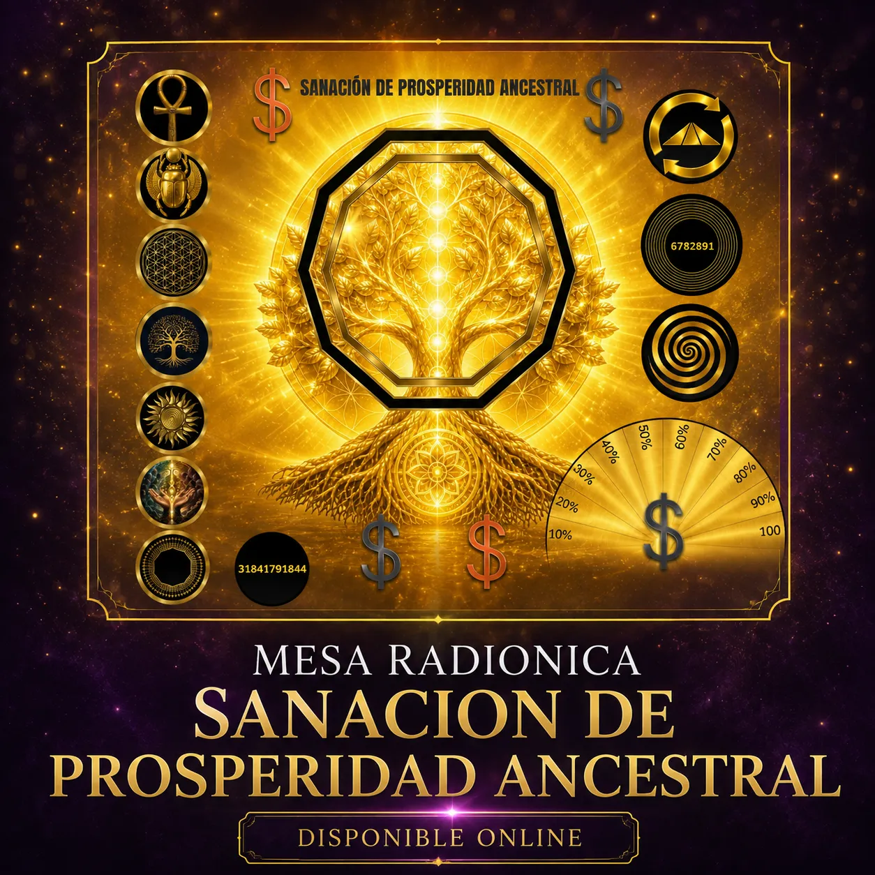 MESA RADIONICA SANACION DE PROSPERIDAD ANCESTRAL