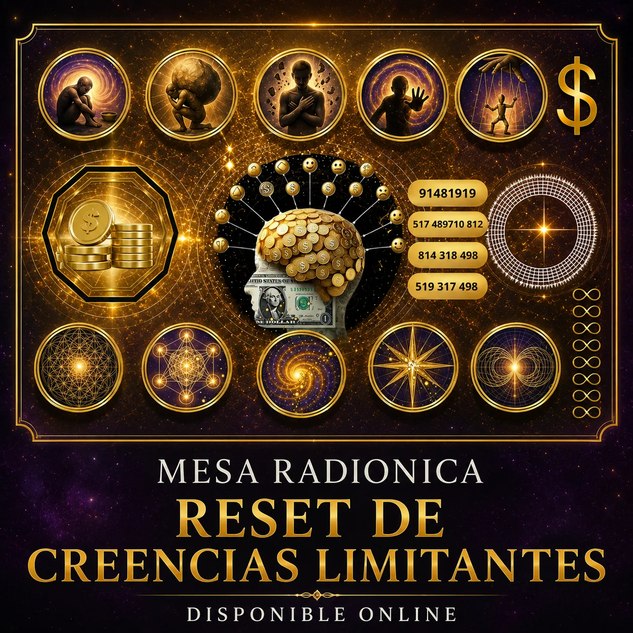 MESA RADIONICA RESET DE CREENCIAS LIMITANTES