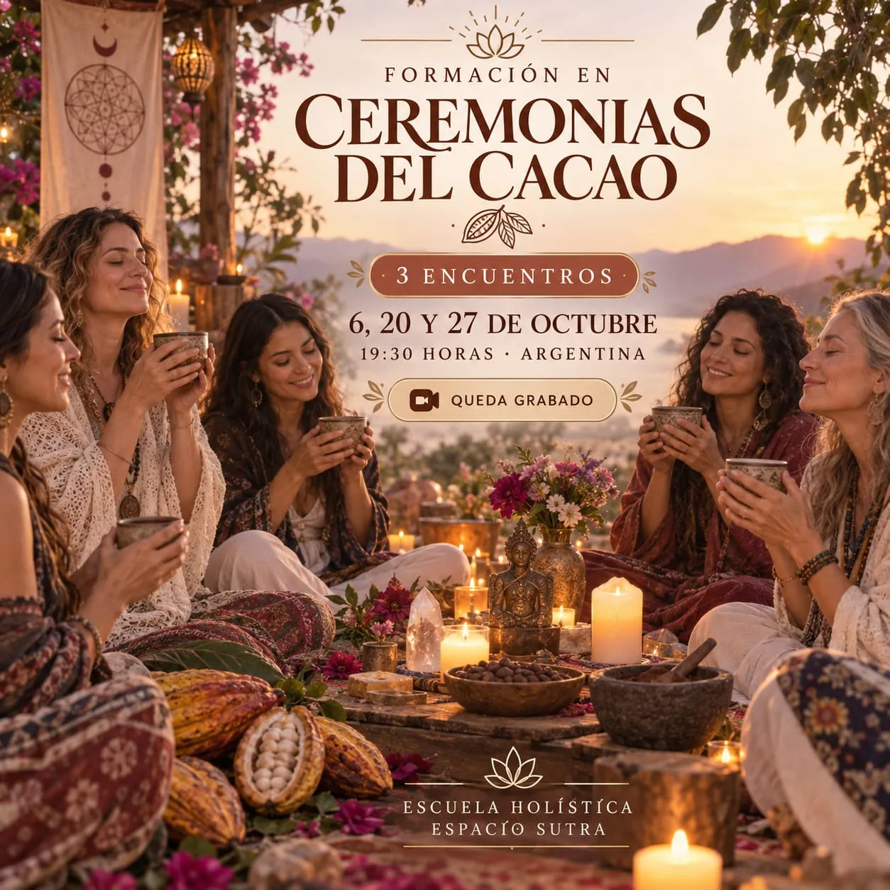 FORMACIÓN COMPLETA CEREMONIA DEL CACAO