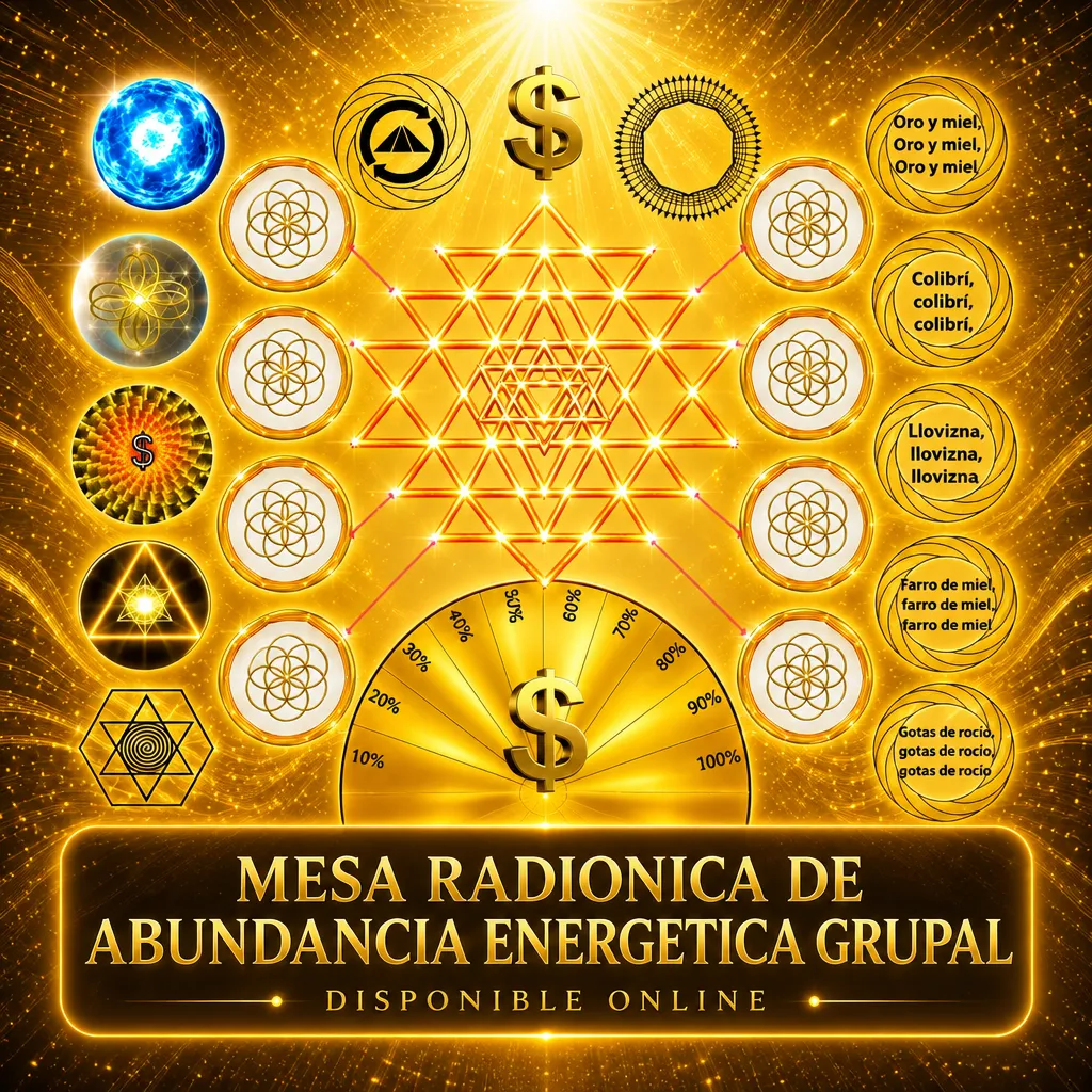 MESA RADIONICA ABUNDANCIA ENERGETICA GRUPAL